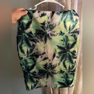 Palm Pencil Skirt